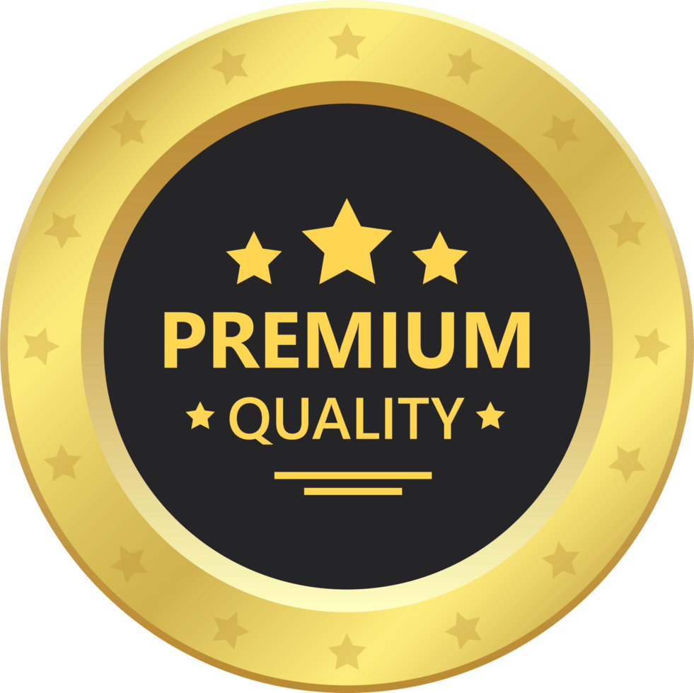 Gold premium-quality badge symbolizing high-grade commercial furniture craftsmanship.